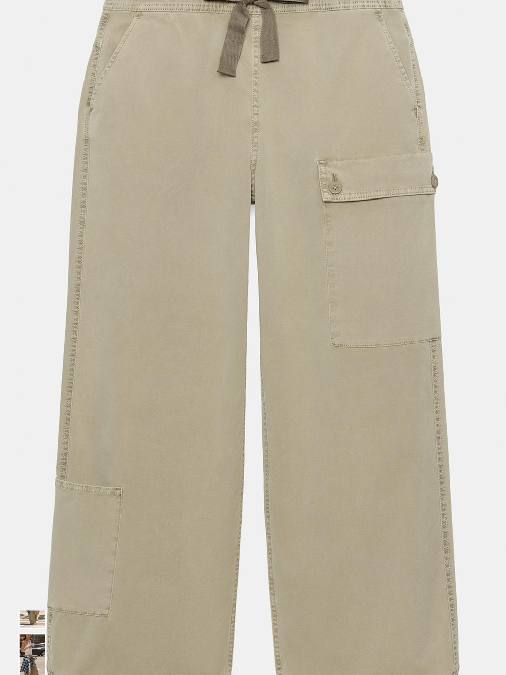 Zara Wide-Leg Pants in Khaki